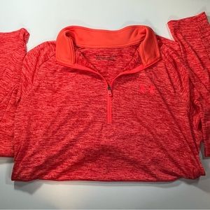 Under Armour Men’s Red Quarterzip -Size Large